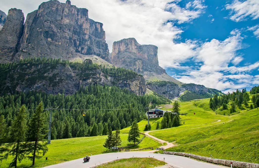 Motorcycle in the Italian Dolomites- motorcycling in Italy- everything you need to know to go motorbike touring in Italy