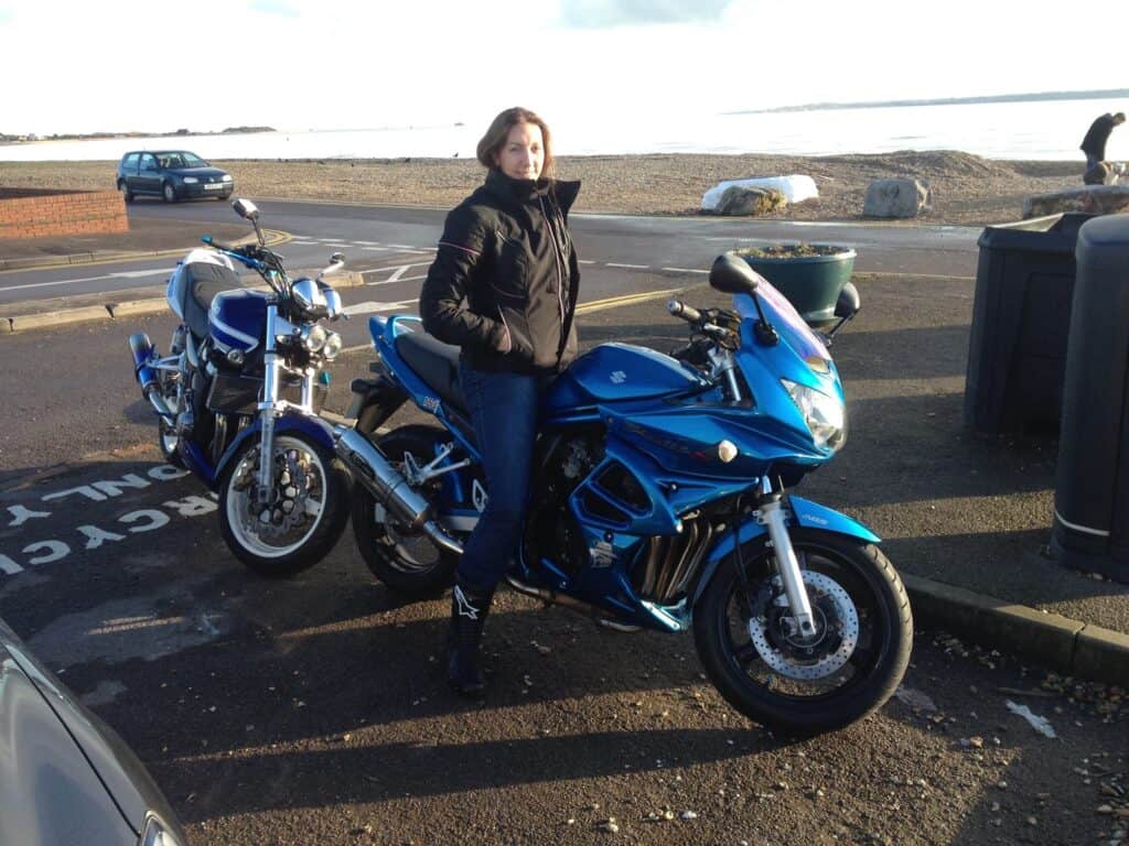 Me on my first motorbike- before I lost my confidence